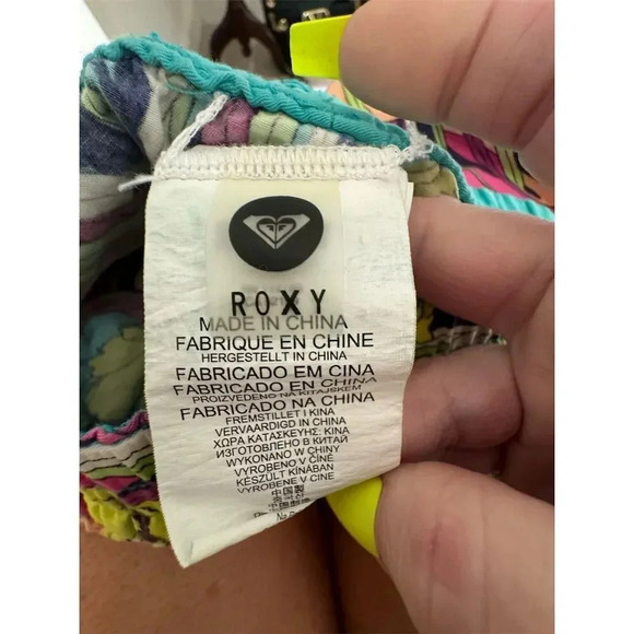 Roxy Beach Bound Boardshorts M Light Jade Island Dreams Floral Summer Casual - Picture 3 of 7